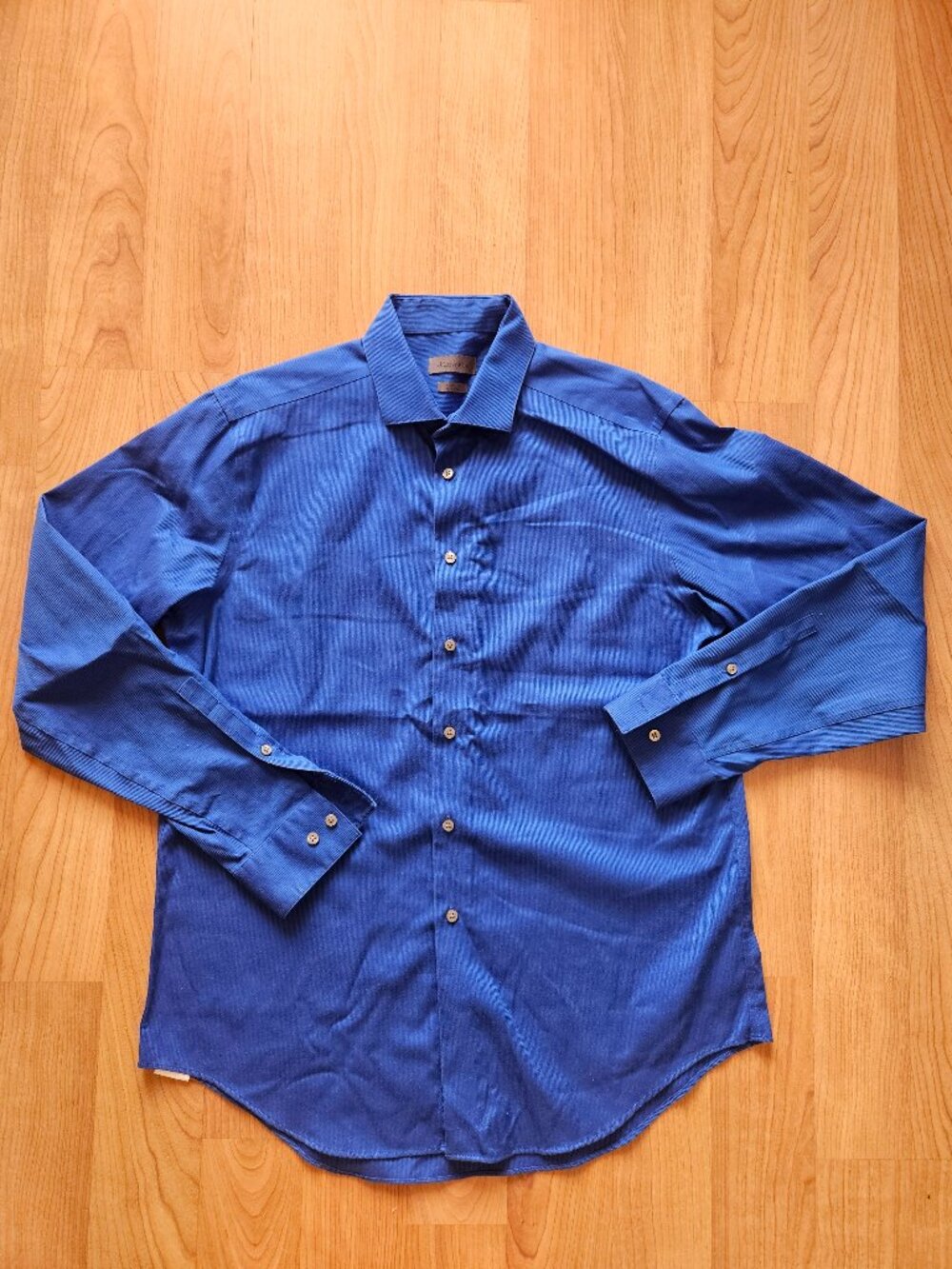 Men's Calvin Klein Royal Blue Slim Fit Non Iron button up shirt - 16 1/2  34-35